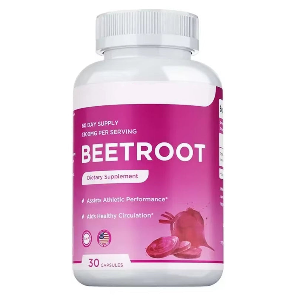 Beet Root Capsules - Improved Circulation, for Heart Health, Maintains Normal Blood Pressure, for Immune and Digestive Systems