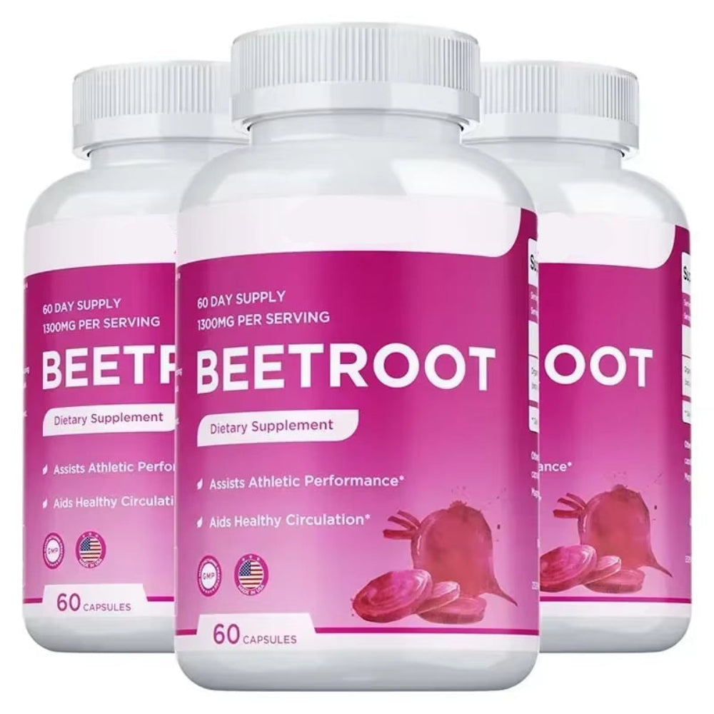 Beet Root Capsules - Improved Circulation, for Heart Health, Maintains Normal Blood Pressure, for Immune and Digestive Systems