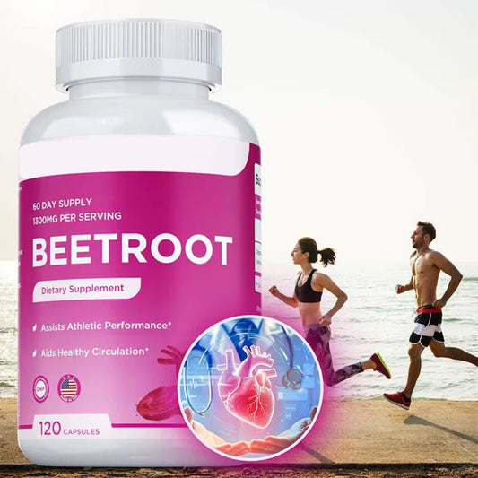 Beet Root Capsules - Improved Circulation, for Heart Health, Maintains Normal Blood Pressure, for Immune and Digestive Systems